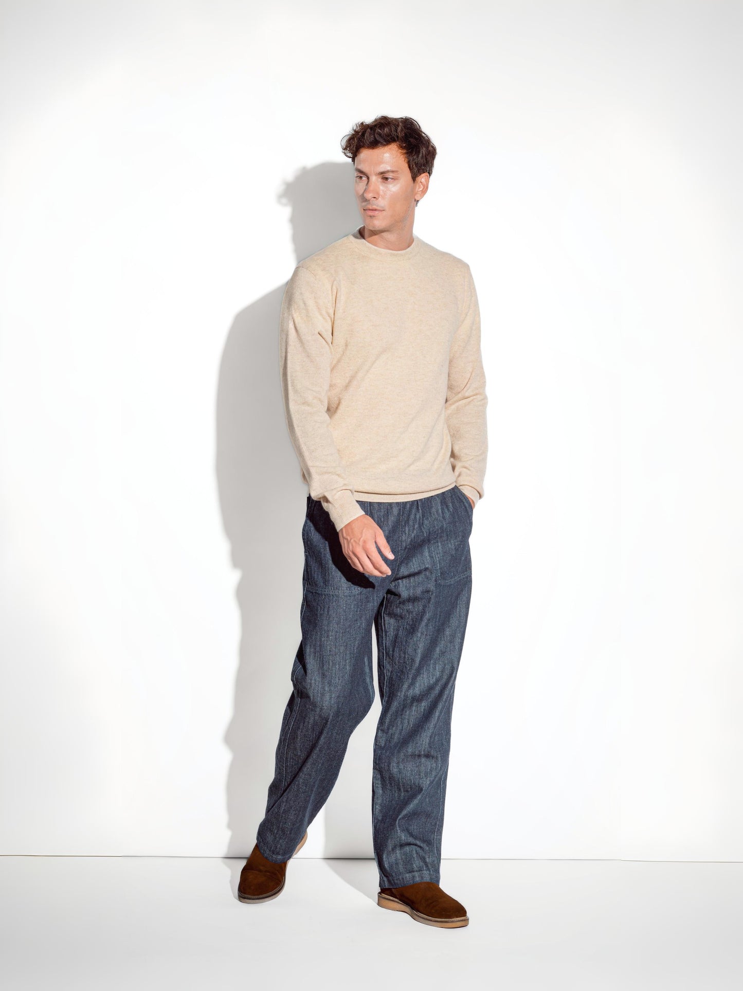 Antenore Beige Crewneck