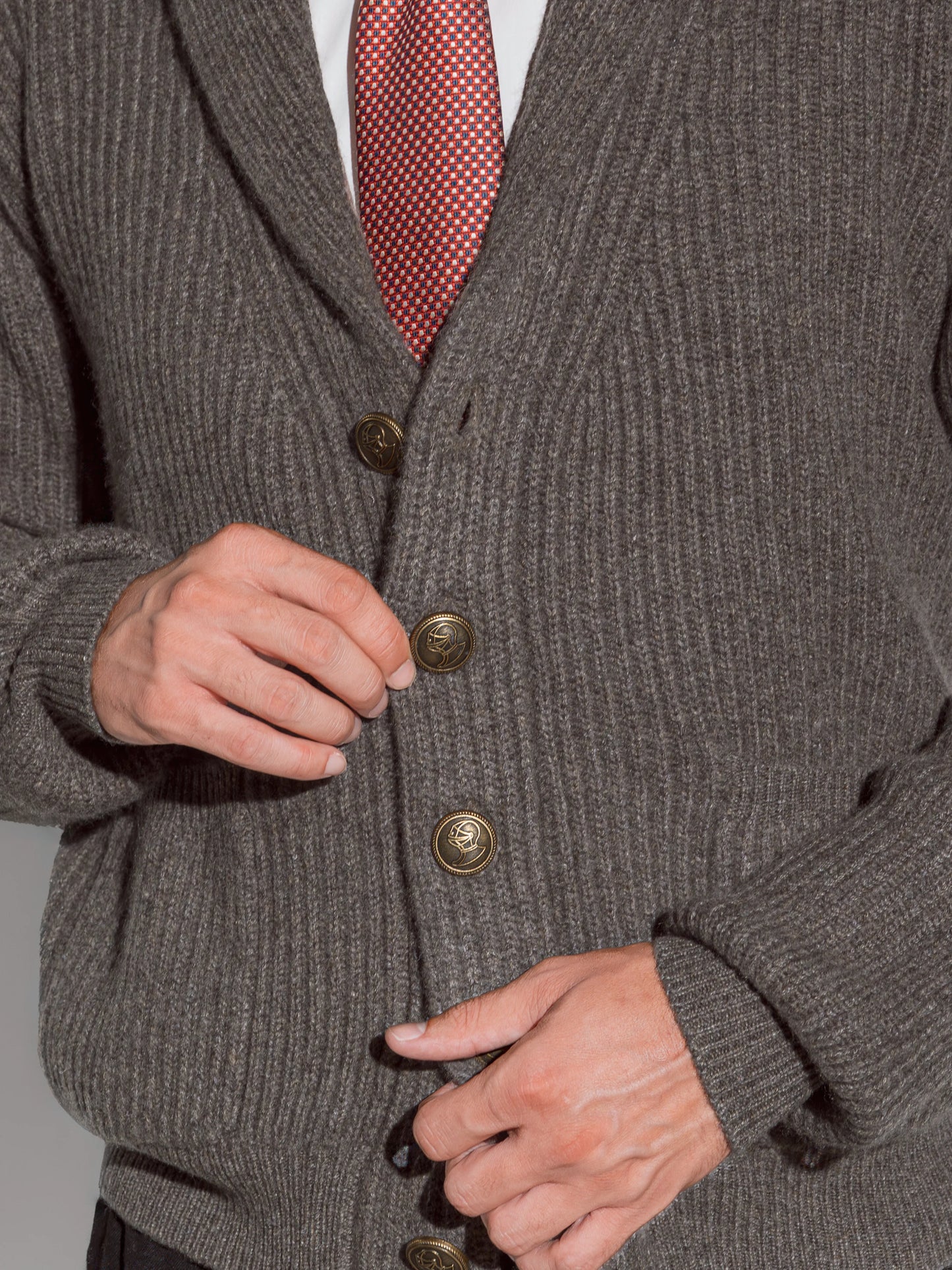 Cardigan Eton Tortora