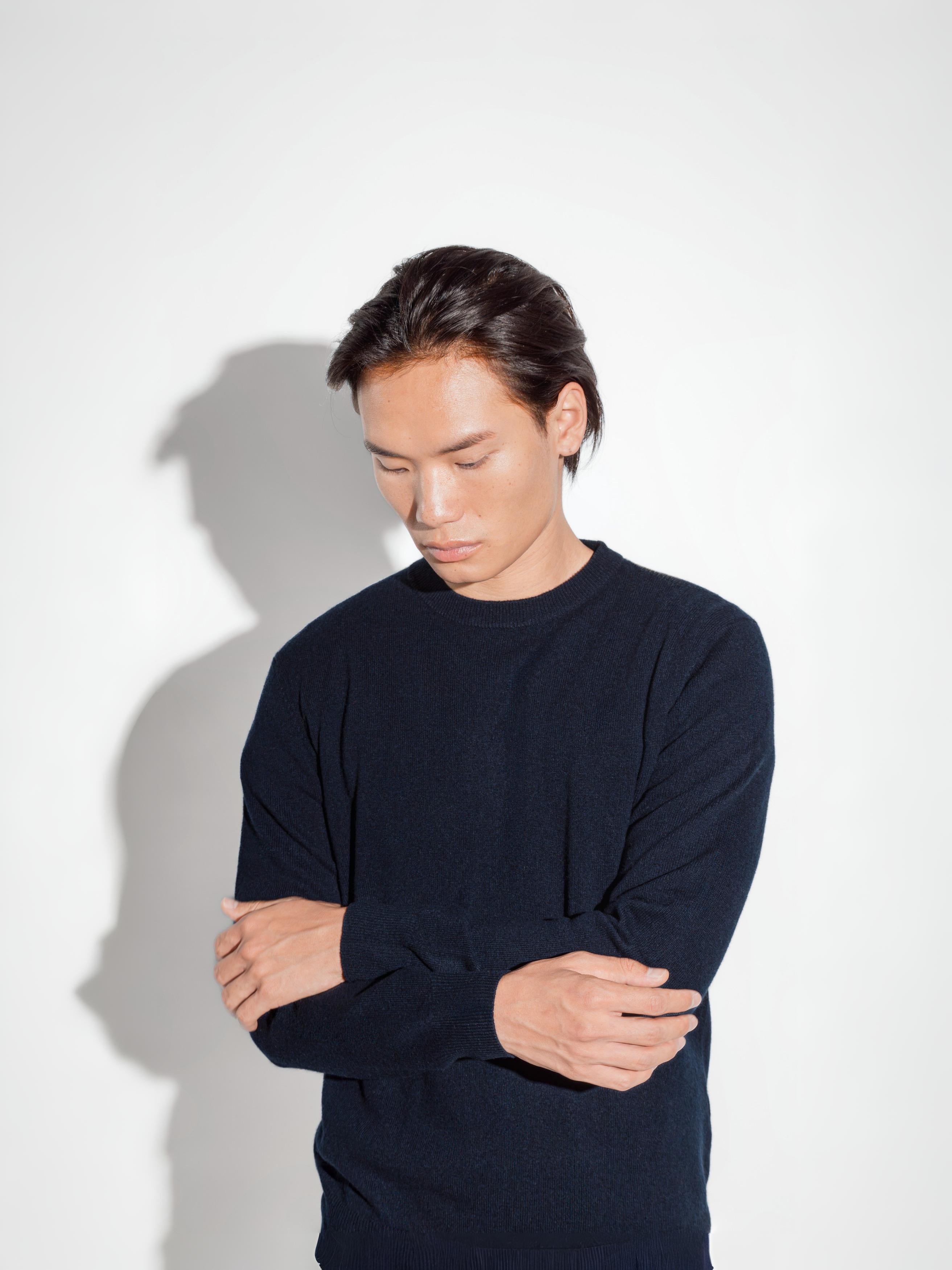 Antenore Navy Crewneck
