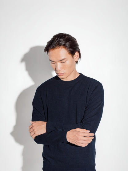 Antenore Navy Crewneck