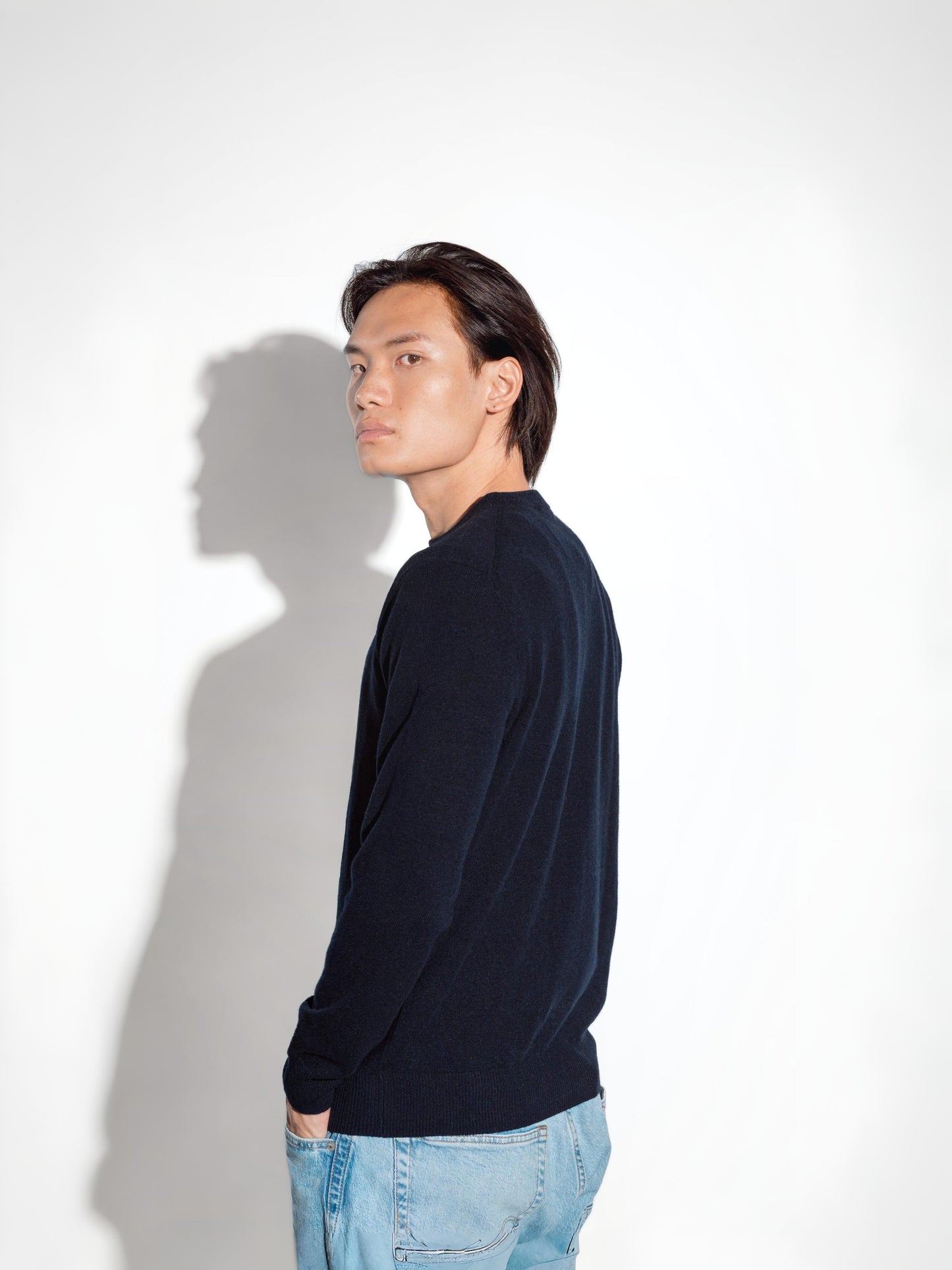 Antenore Navy Crewneck