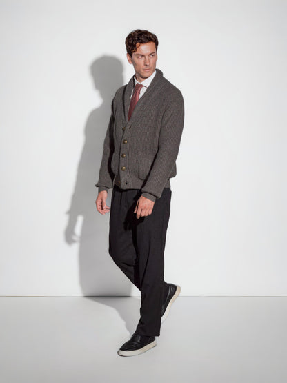 Cardigan Eton Tortora