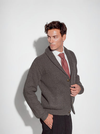 Cardigan Eton Tortora