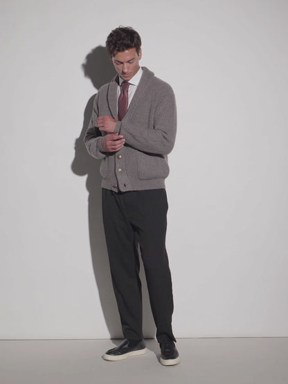 Cardigan Eton Tortora